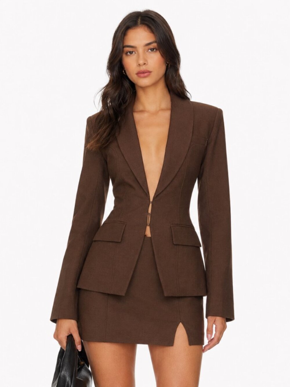 Camila Coelho Mireia Tailored Jacket in Brown
